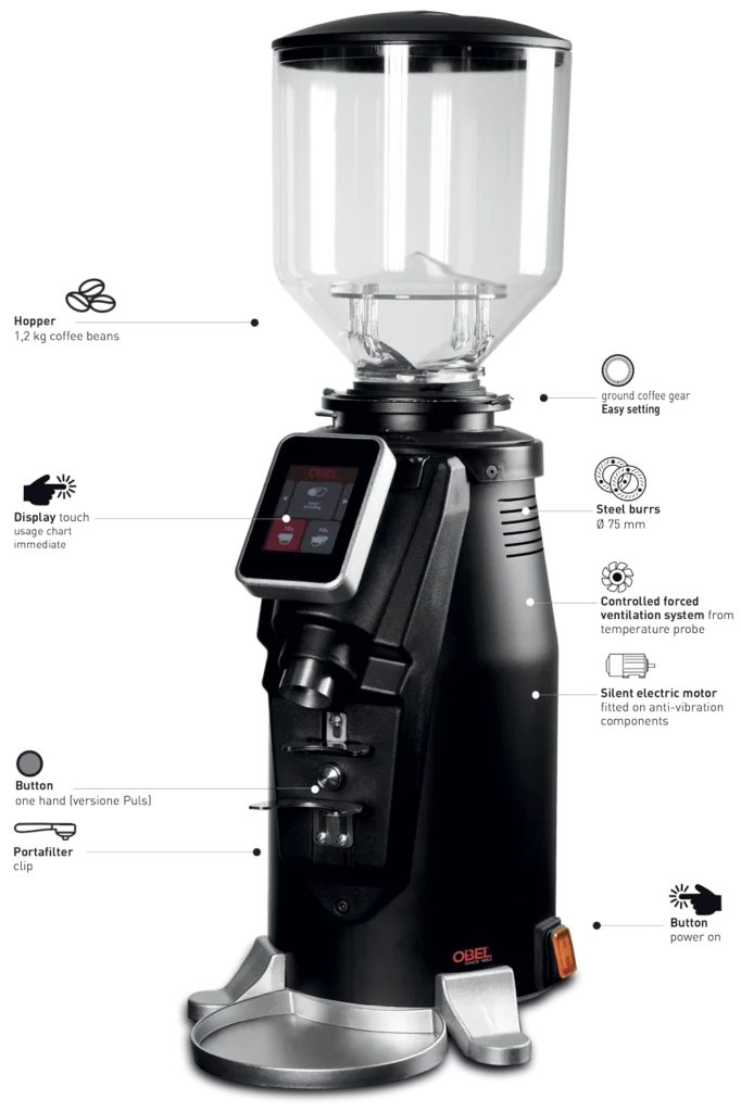 obel mito up touch m75 performance coffee grinder