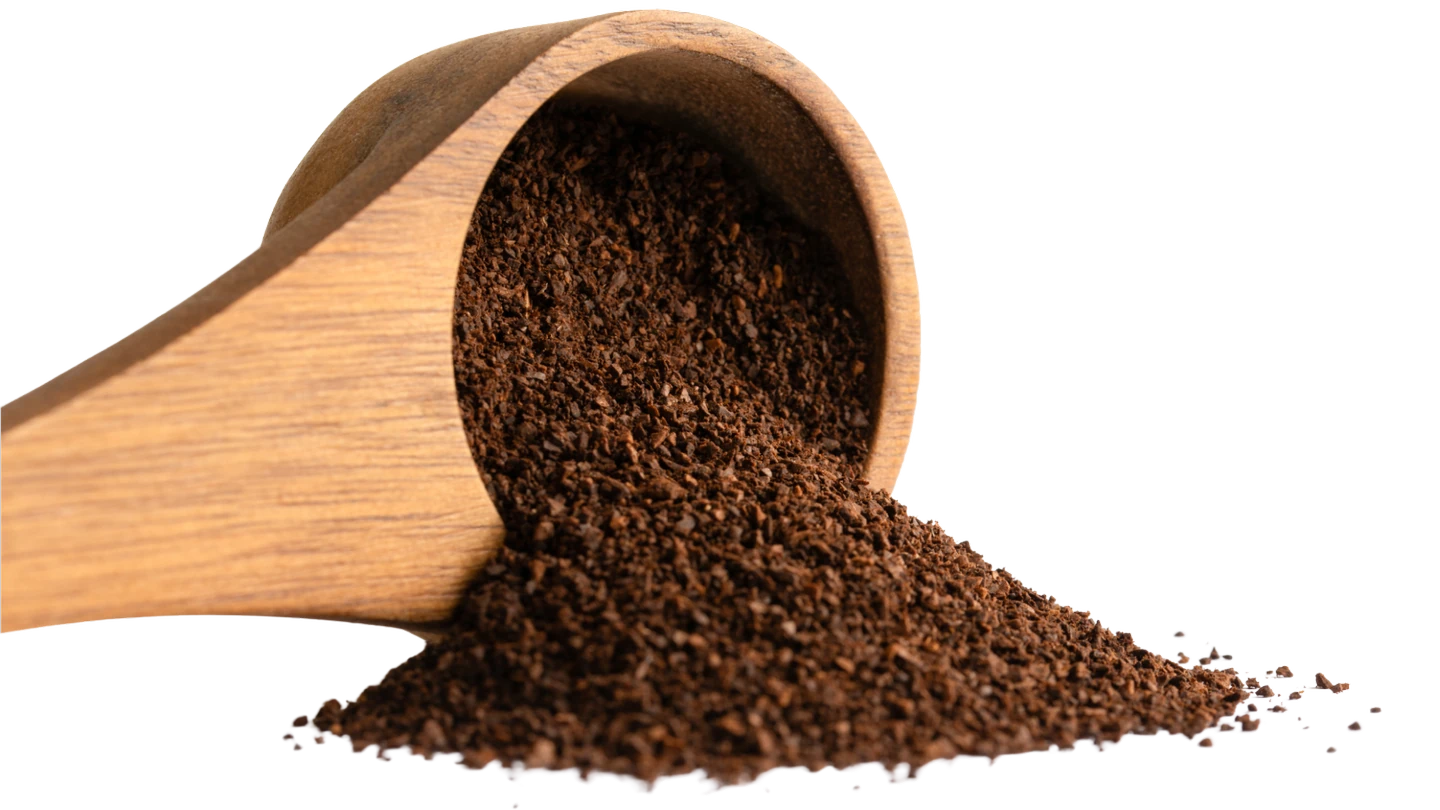 spilling coffee grind